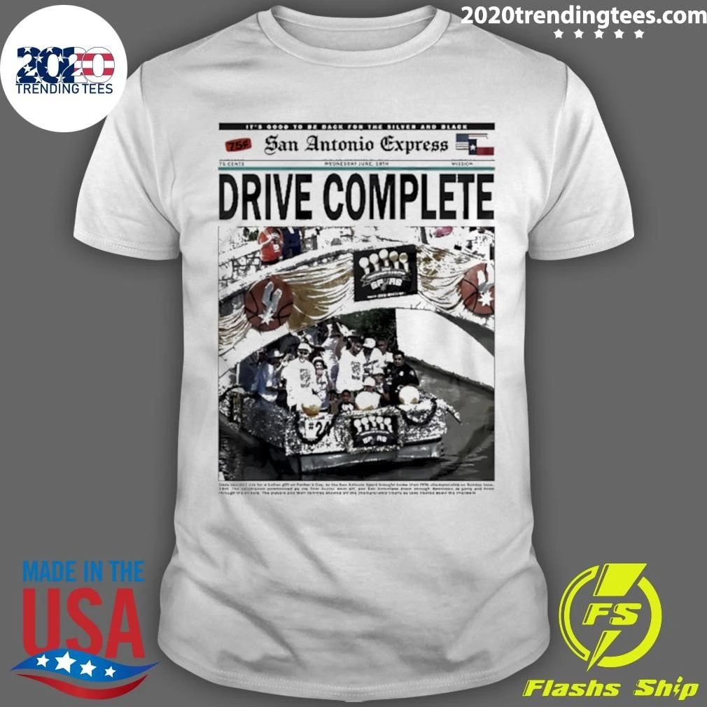 Antonio Spurs Drive Complete 2014 Newspaper Shirt