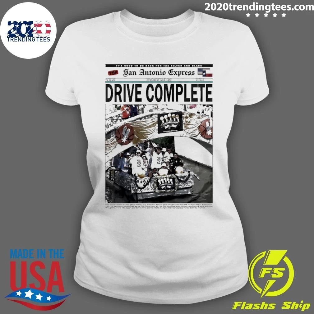 Antonio Spurs Drive Complete 2014 Newspaper Shirt