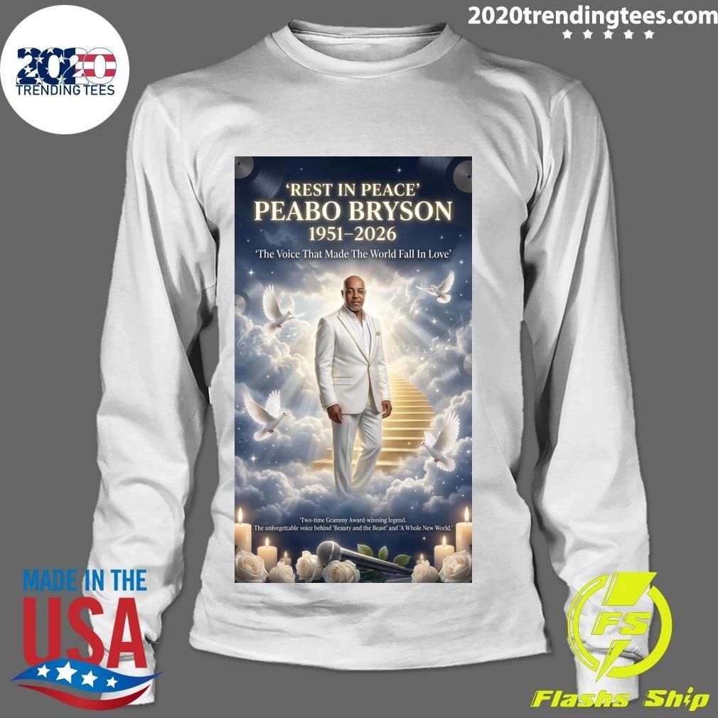 Rest In Peace Peabo Bryson 1951-2026 The Voice That Made The World Fall In Love Shirt