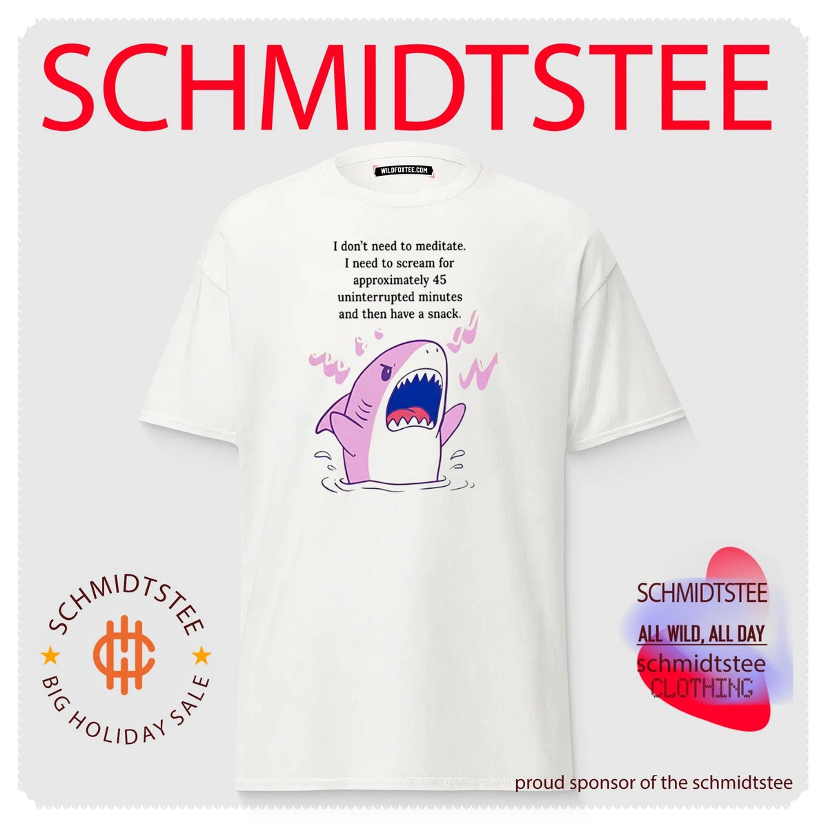 Shark I don’t need to meditate I need to scream for approxomately 45 uninterrupted minutes shirt