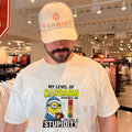 My level of sarcasm depends on you level of stupidity Minion shirt