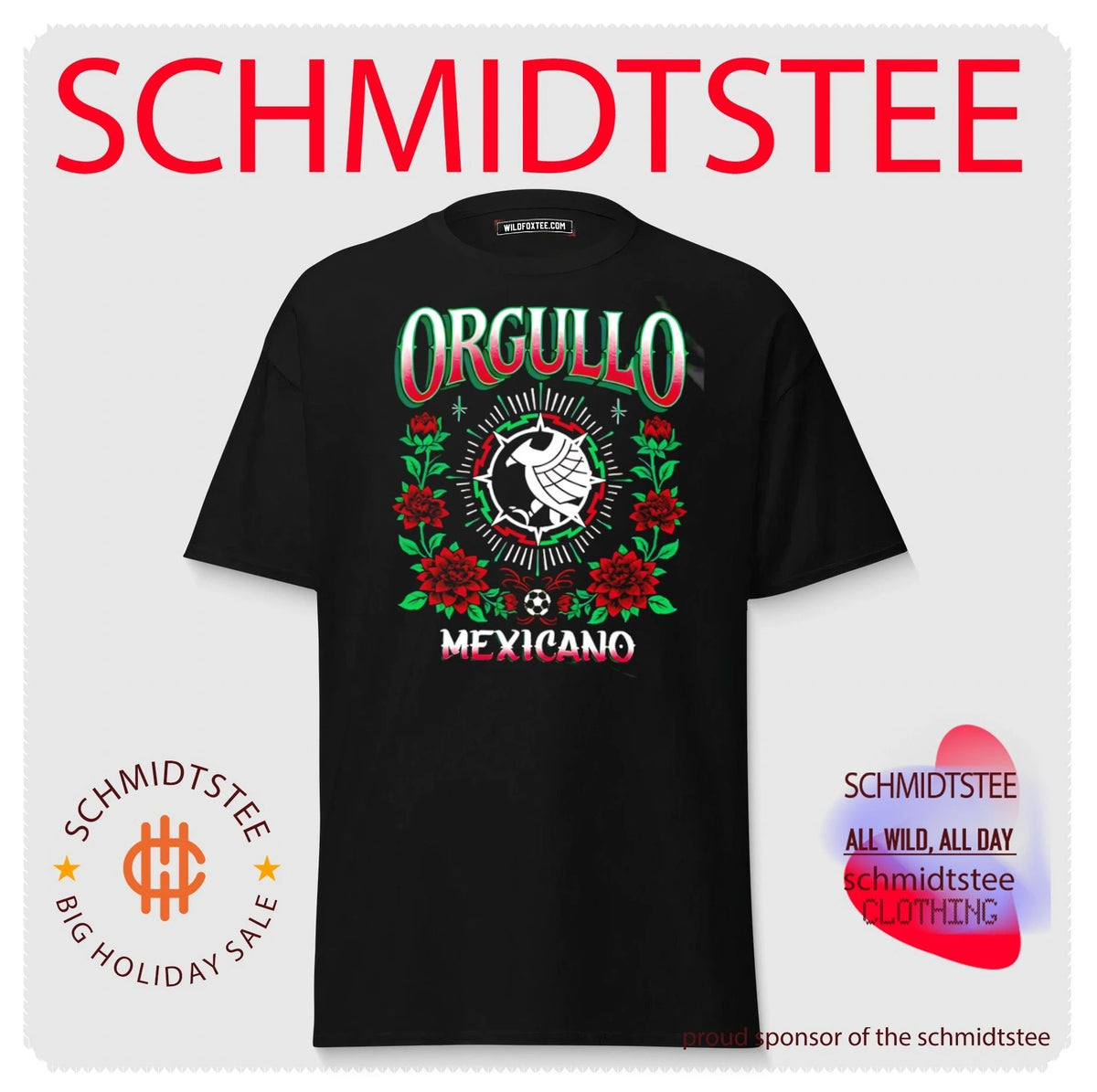 Orgullo Mexicano eagle crest graphic shirt