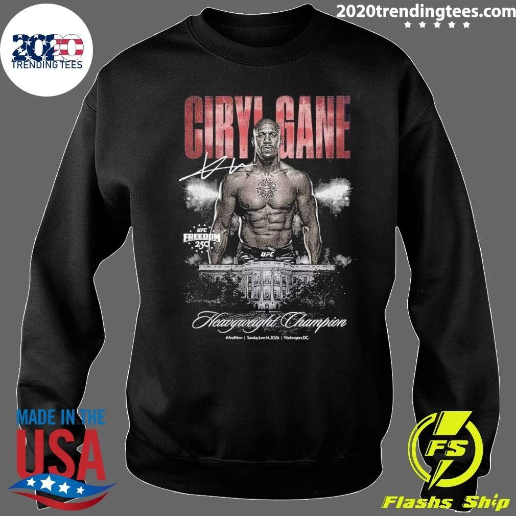 Ciryl Gane UFC Freedom 250 And New Men’s Heavyweight Champion Signature Shirt