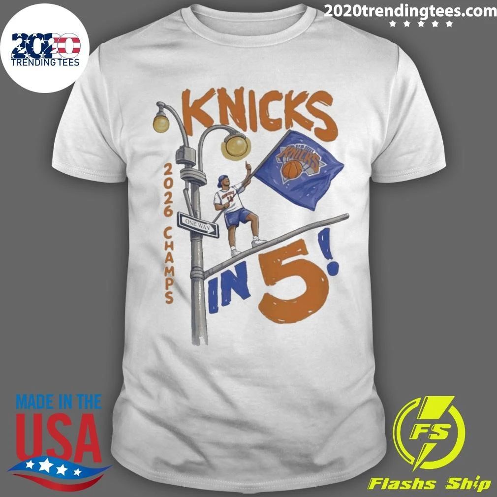 New York Champs 2026 Knicks In 5 Keith Haring Style Shirt