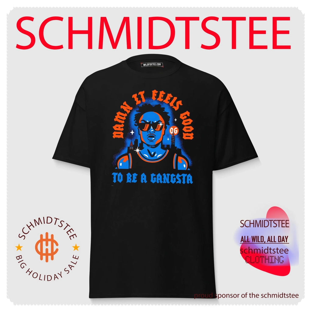 NY Knicks OG Anunoby damn it feels good to be a gangsta illustration shirt