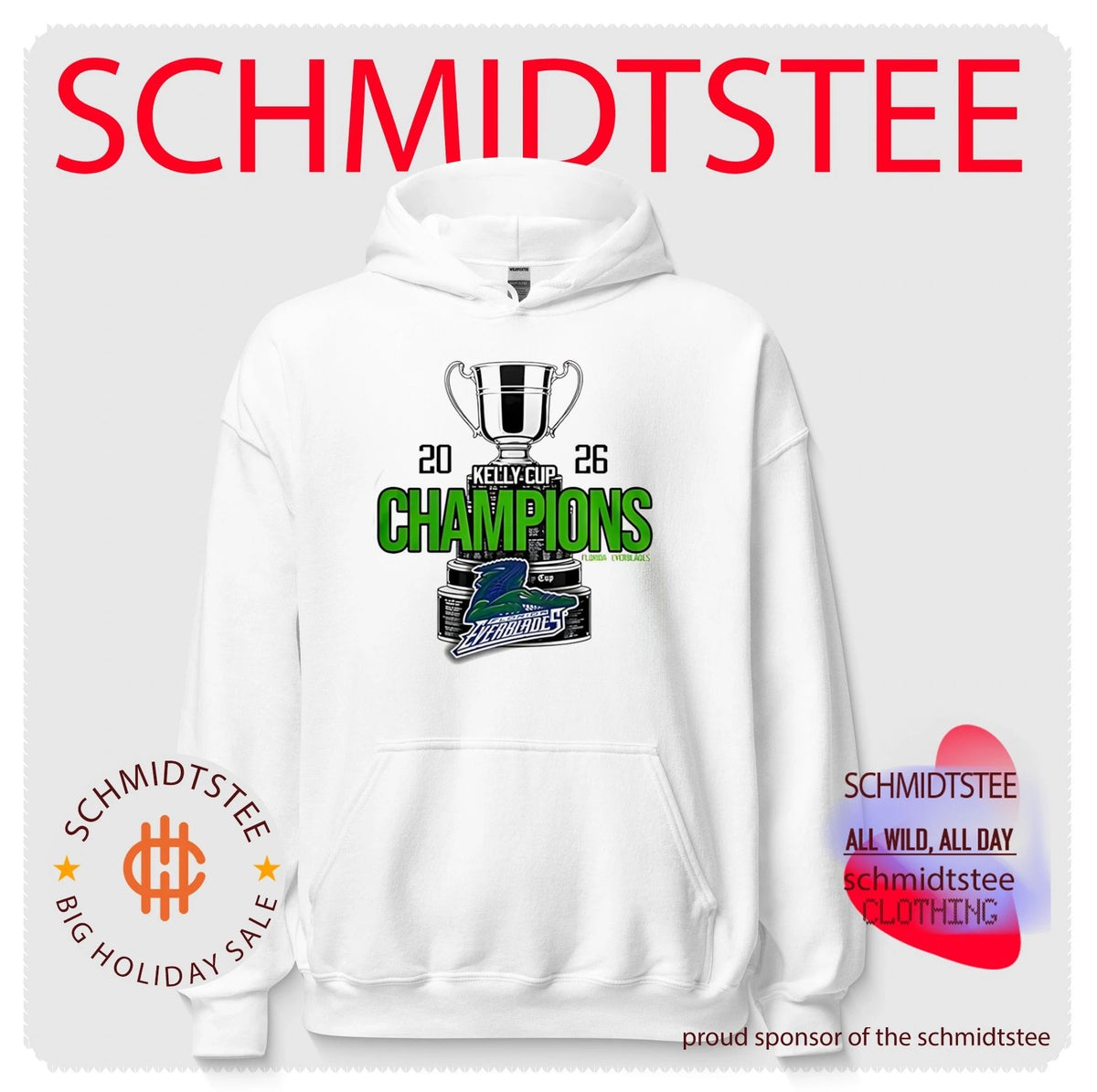Florida Everblades 2026 Kelly Cup Champions 5X trophy shirt