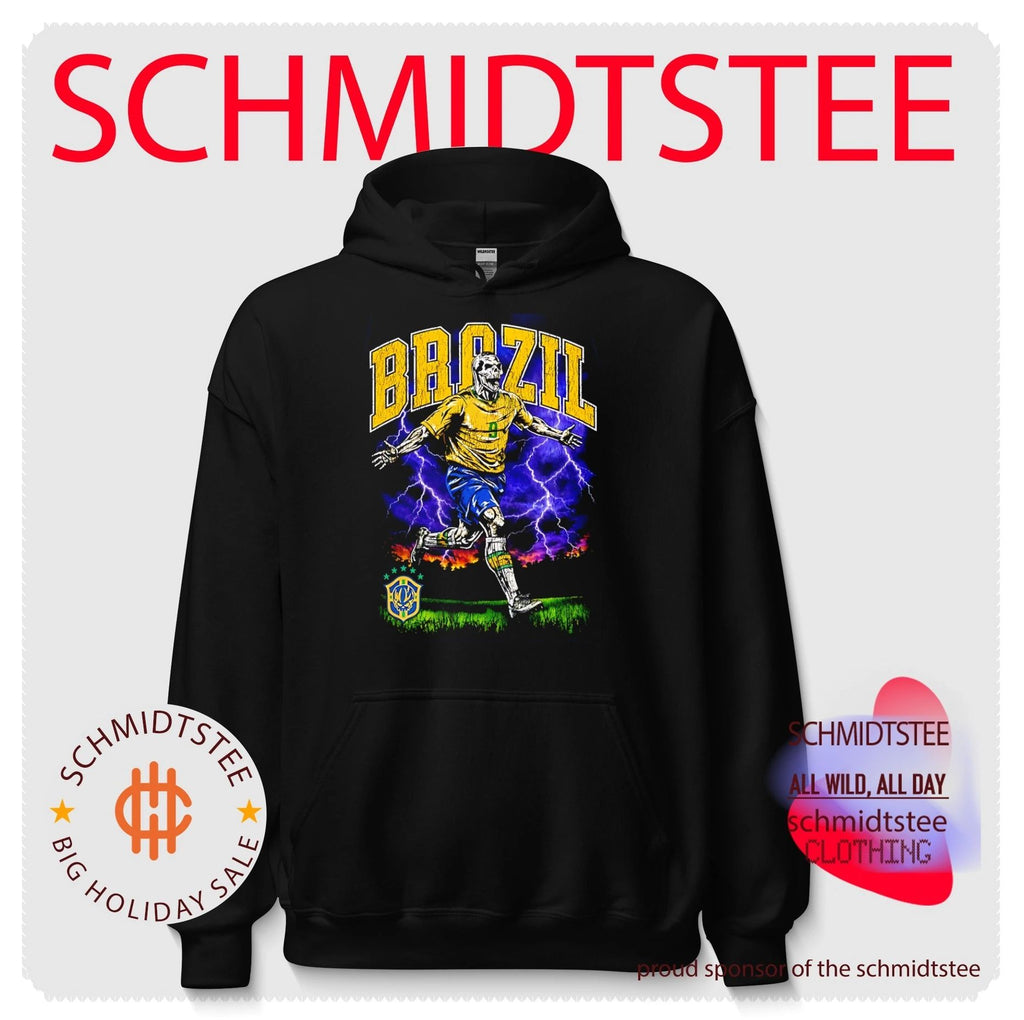 Brazil World Cup skeleton soccer player vintage shirt