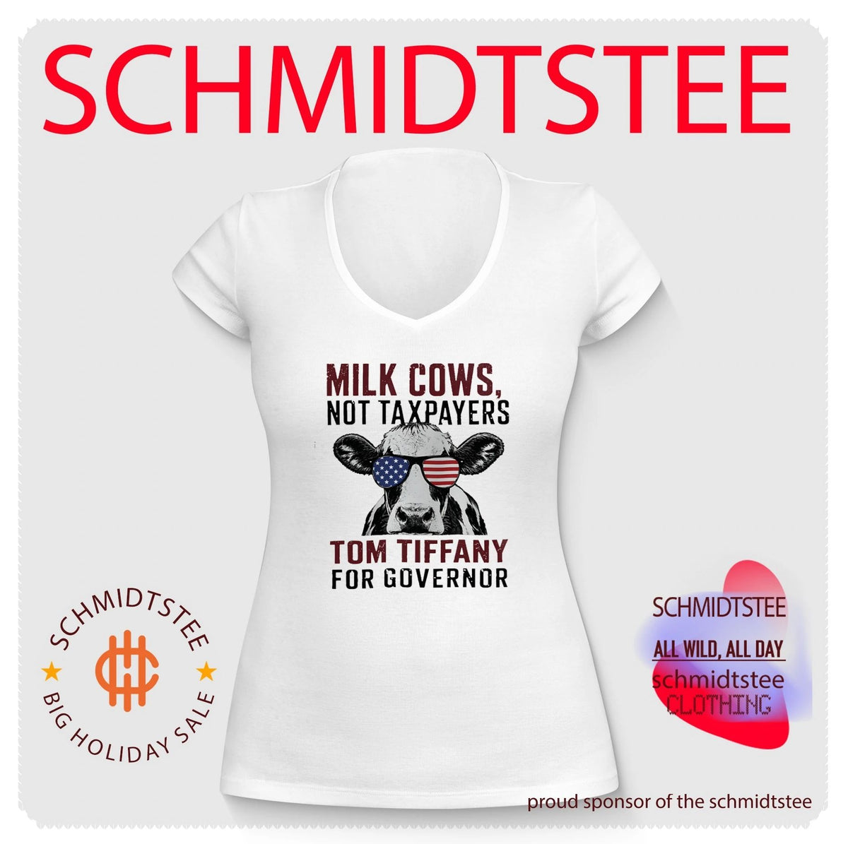 Milk Cows Not Taxpayers Tom Tiffany For Governor Shirt