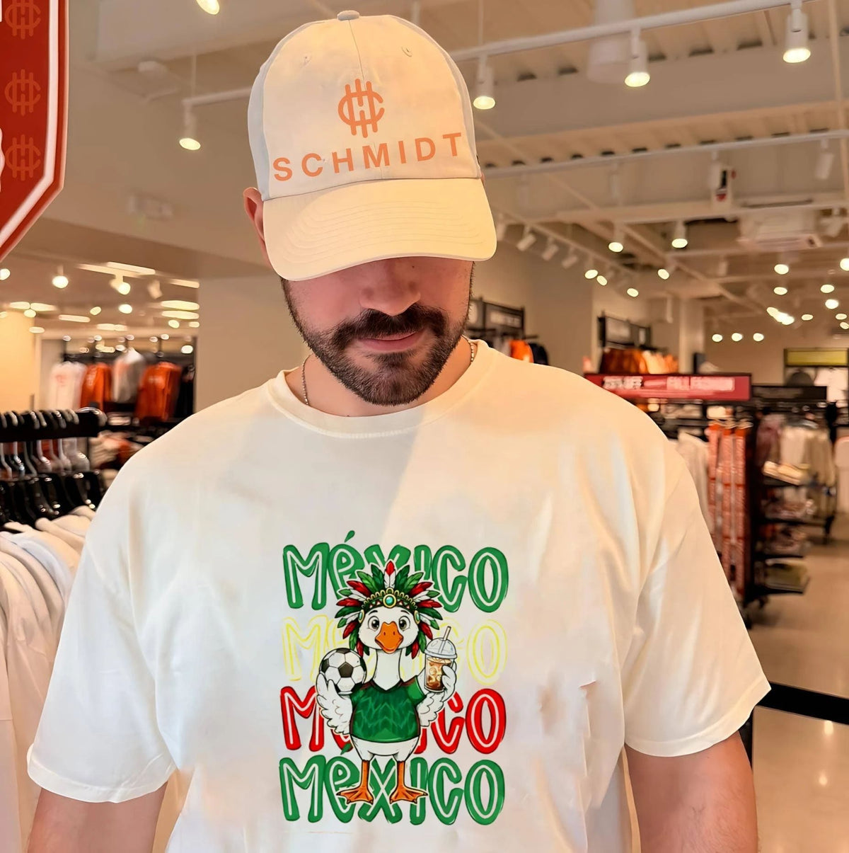 Mexico Soccer World Cup 2026 Goose with Headdress and Iced Coffee shirt