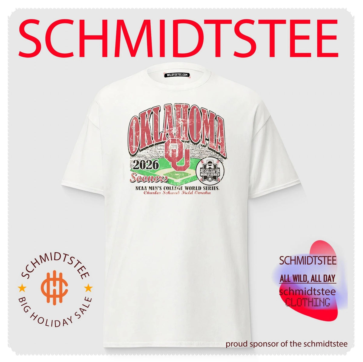 Oklahoma Sooners 2026 College World Series Bound stadium shirt