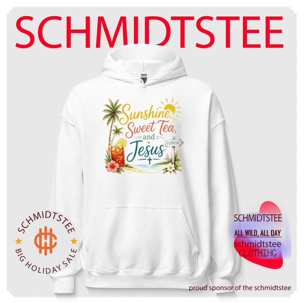 Sunshine Sweet Tea and Jesus Florida Christian faith shirt