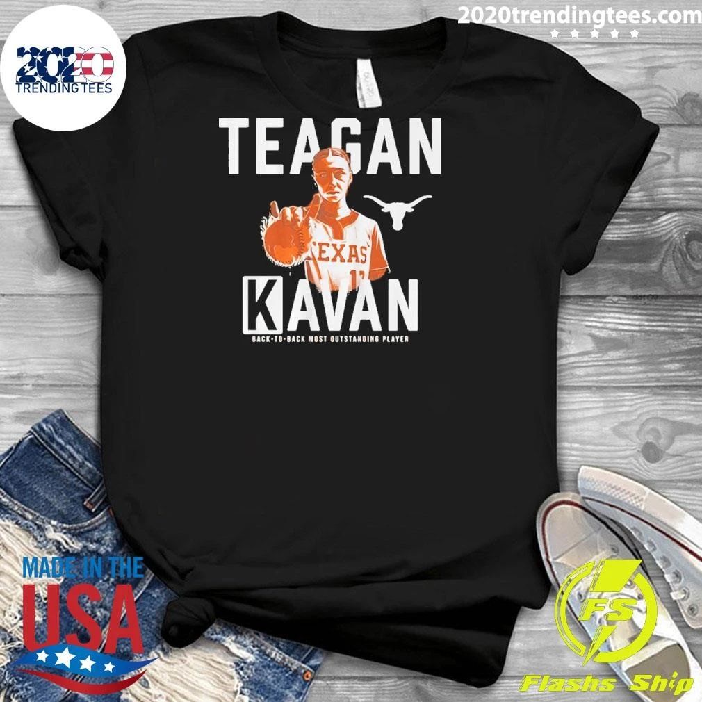 Texas Softball Teagan Kavan K Sign Back-to-back Most Outstanding Player Shirt