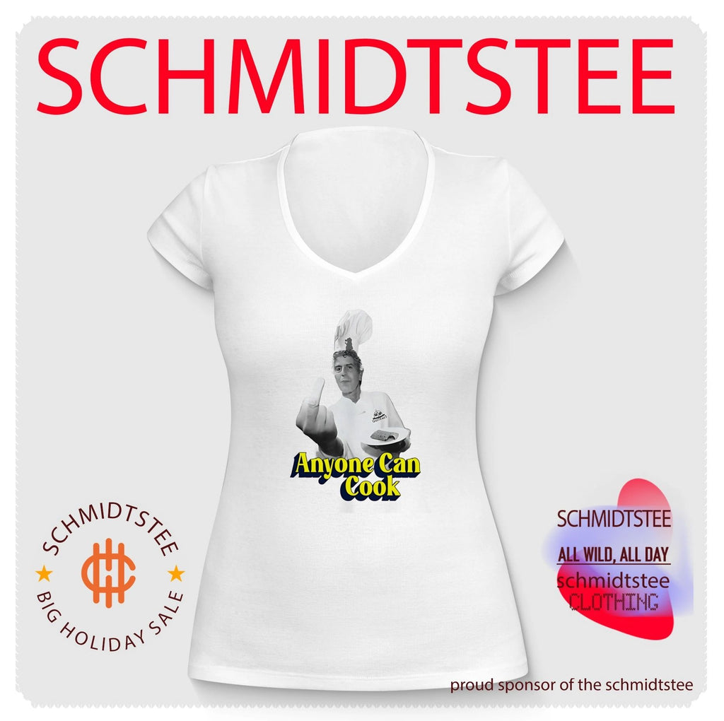 Chef Anthony Bourdain anyone can cook middle finger shirt