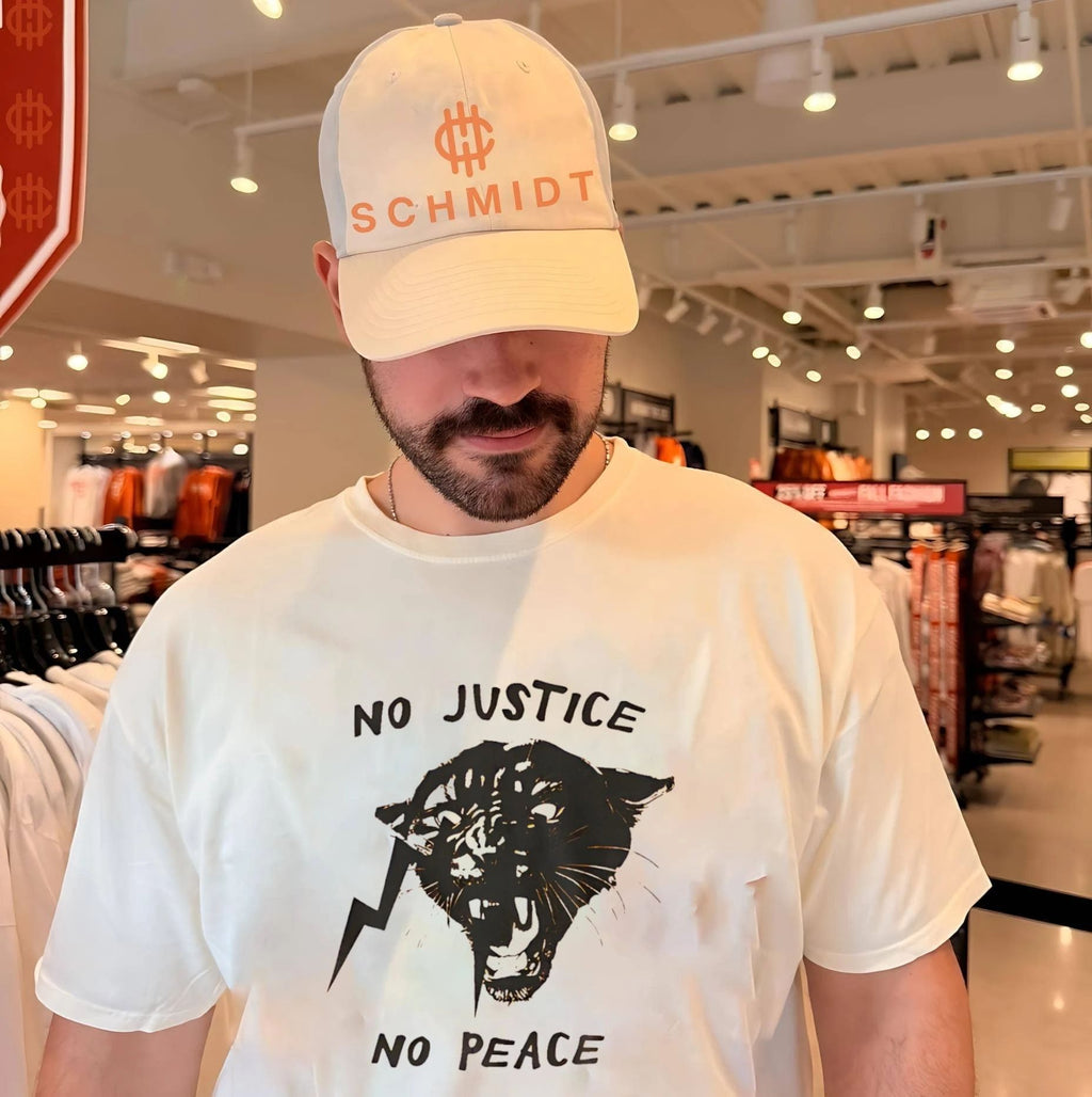No justice no peace black panther graphic shirt