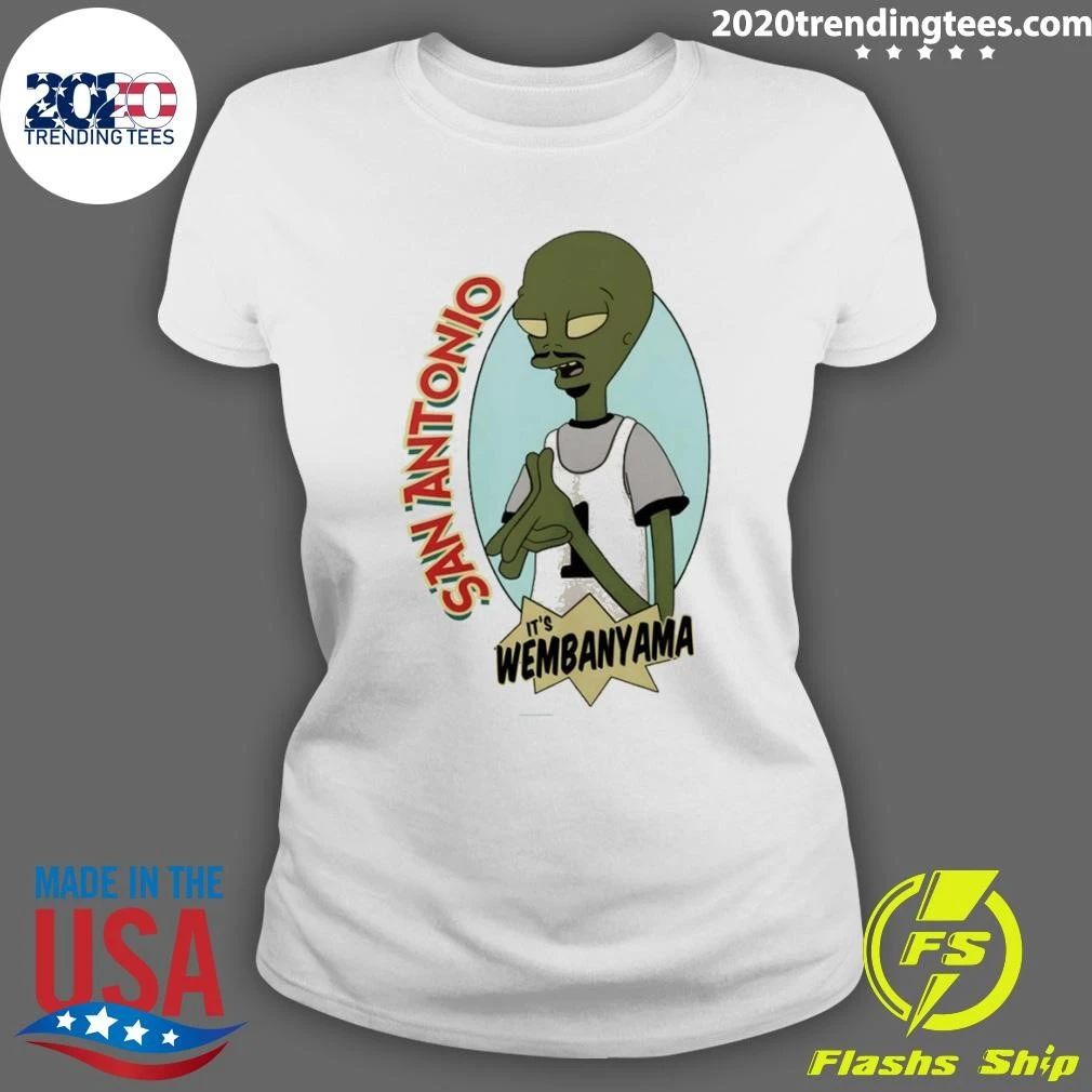Wembanyama X Alien Futurama San Antonio Spurs Basketball It’s Wembanyama Cartoon Shirt