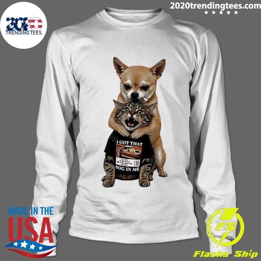 Chihuahua And Cat Smoking Meme Shirt