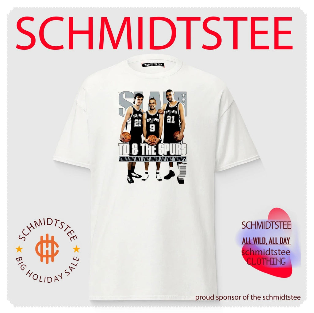 San Antonio Spurs TD and The Spur smiling all the way to the chip shirt
