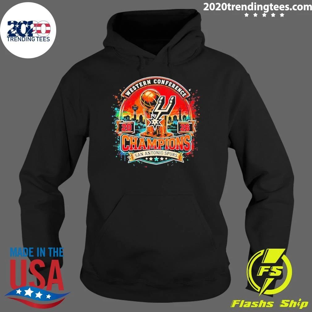 New 2026 Spurs Western Conference Retro Spurs Champions Shirt