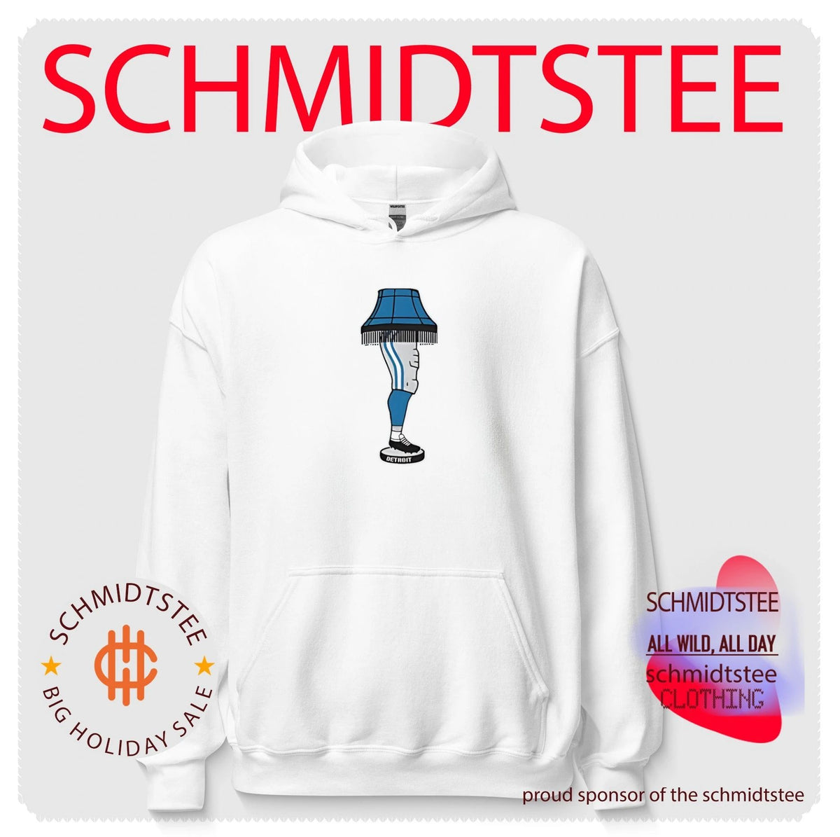 Detroit Lions football leg lamp illustration shirt
