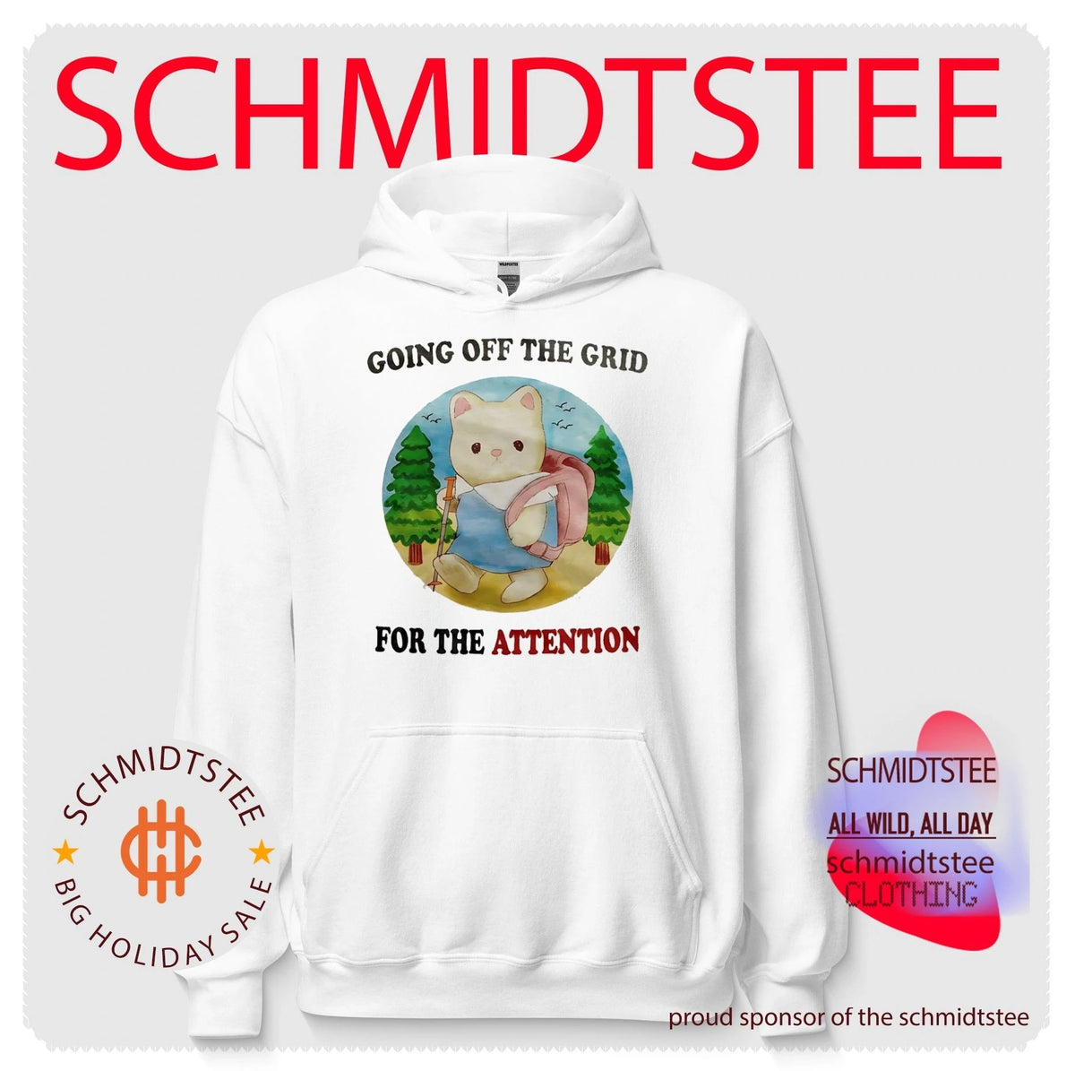 Cat going off the grid for the attention shirt