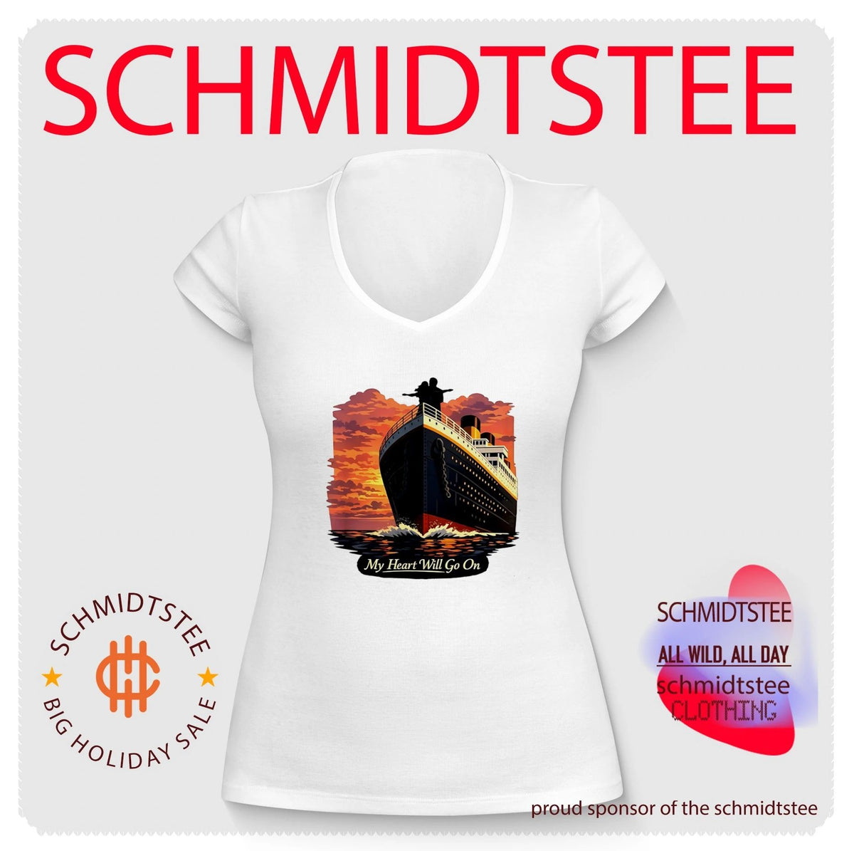 Titanic My Heart Will Go On Sunset Jack and Rose shirt