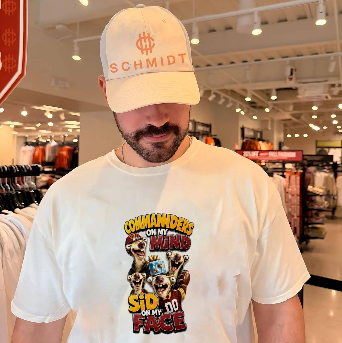 Washington Commanders on my Mind Sid On My Face shirt