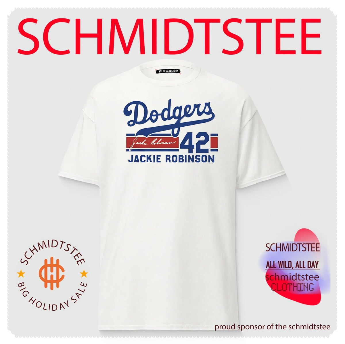 Brooklyn Dodgers Jackie Robinson Signature Name & Number shirt