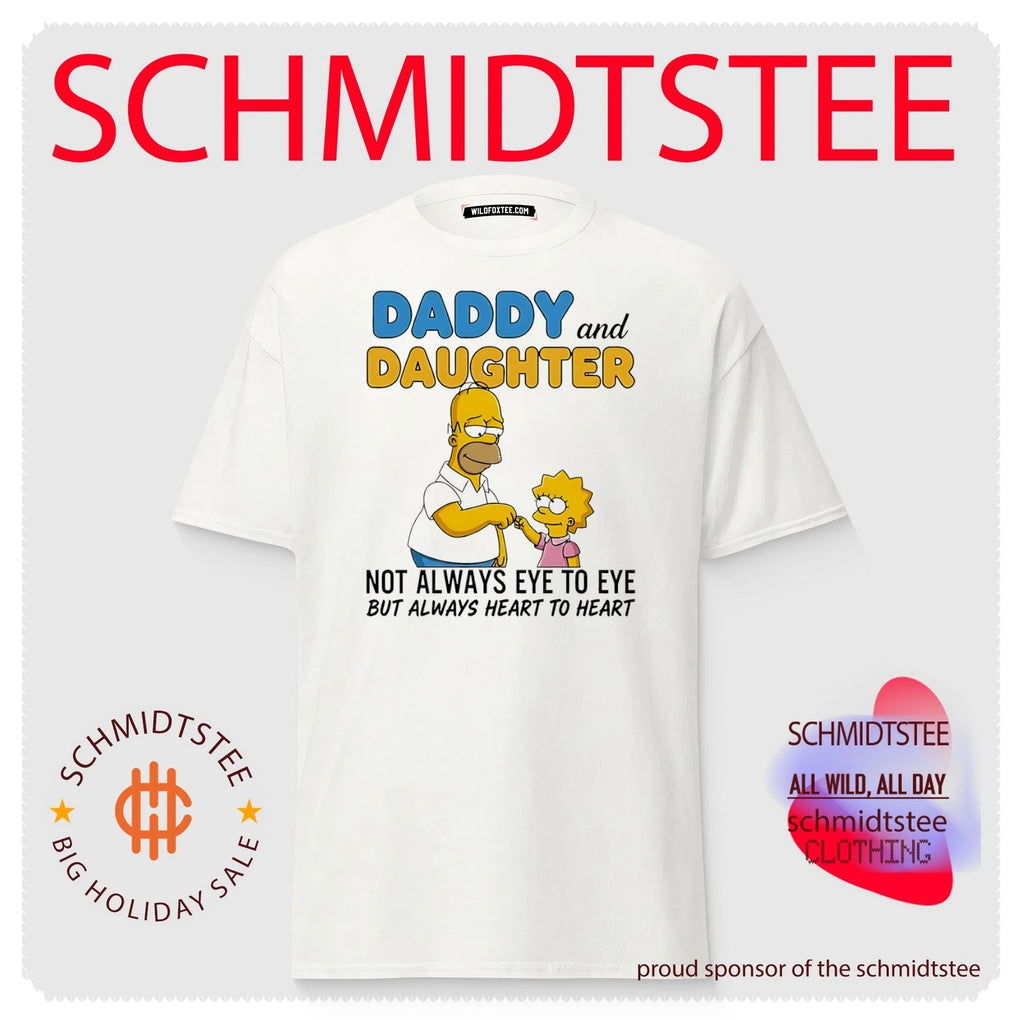 Daddy and daughter not always eye to eye but always heart to heart Simpson shirt