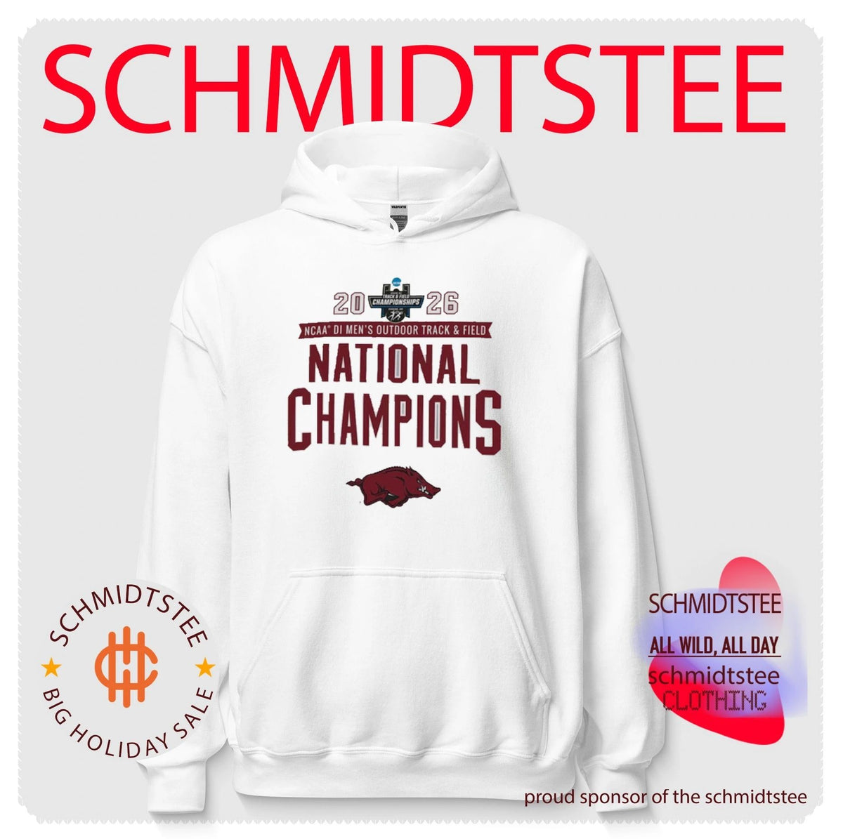 Arkansas Razorbacks 2026 NCAA Men’s Outdoor Track & Field National Champions shirt