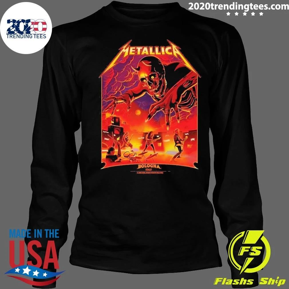 Metallica Bologna At Stadio Renato Dall’Ara June 2026 Shirt