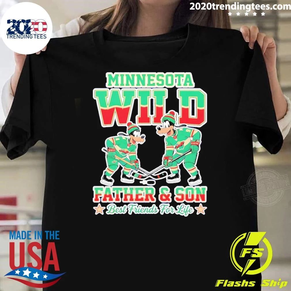 Goofy Minnesota Wild Father And Son Best Friends For Life Shirt