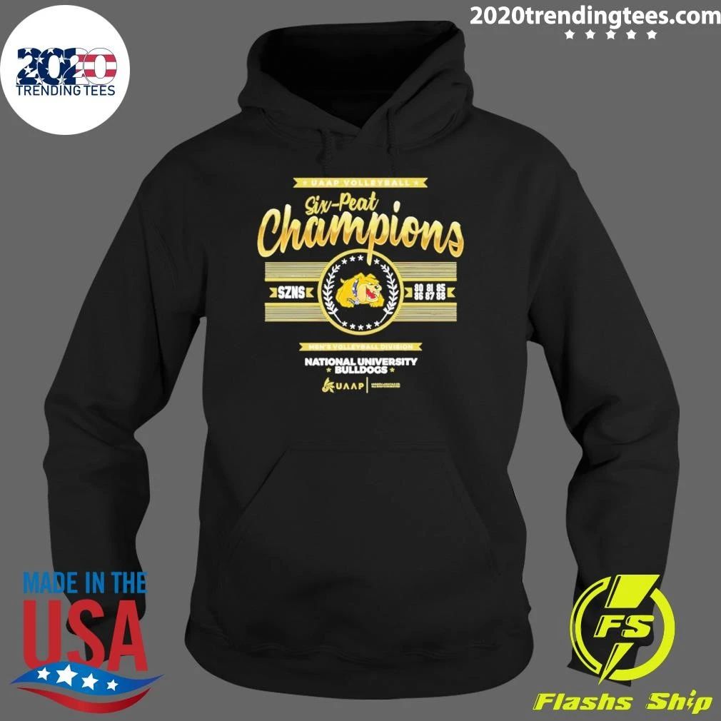 National University Bulldogs Uaap Season 88 Men’s Volleyball Six-peat Championship Shirt