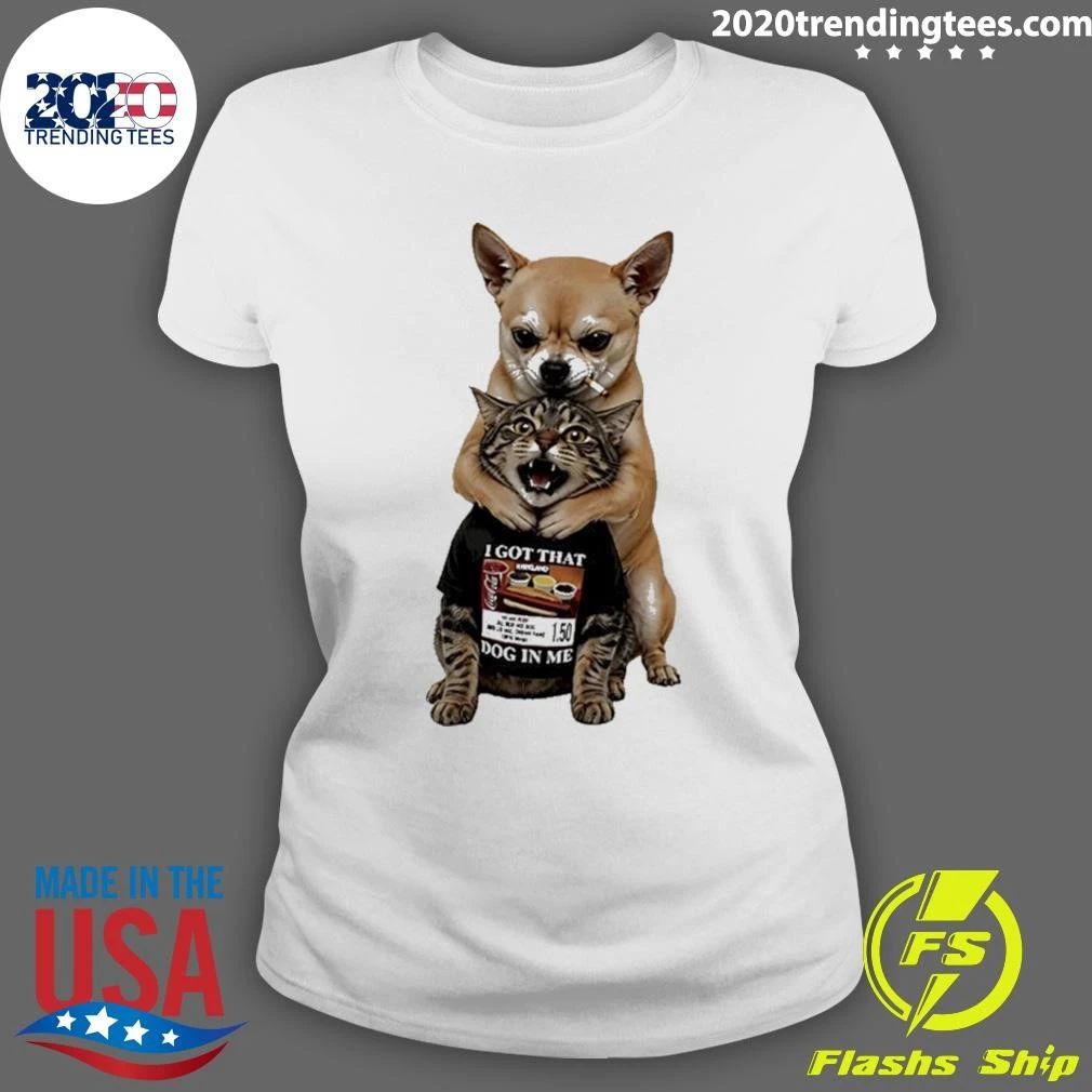 Chihuahua And Cat Smoking Meme Shirt