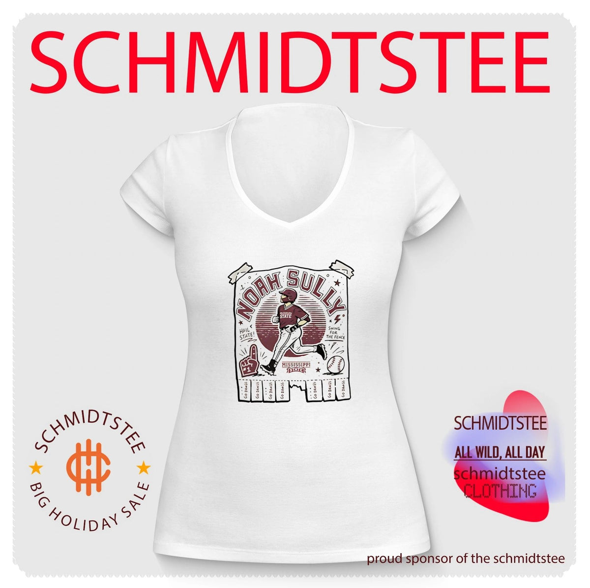 Noah Sullivan Mississippi State Baseball graphic shirt