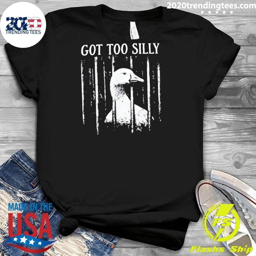 Goose Behind Bars Imprisoned For Its Got Too Silly Antics On A Comfortable Shirt