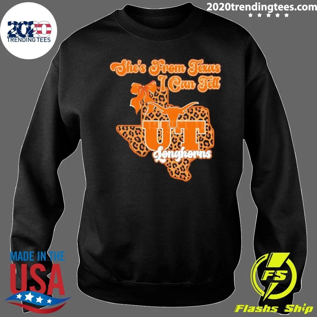 She’s From Texas I Can Tell UT Texas Longhorns Bow Map 2026 Shirt