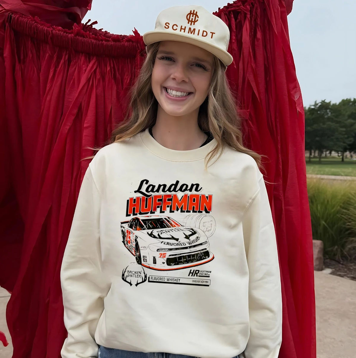 Landon Huffman Broken Antler Flavored Whiskey Get Bucked Racing shirt