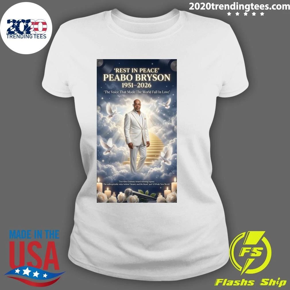 Rest In Peace Peabo Bryson 1951-2026 The Voice That Made The World Fall In Love Shirt