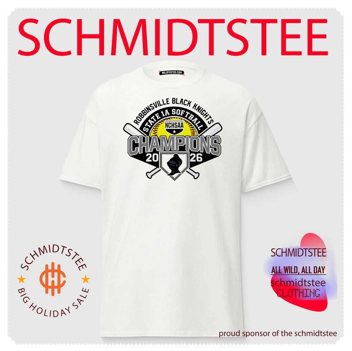 Robbinsville Black Knights 2026 NCHSAA State 1A Softball Champions shirt