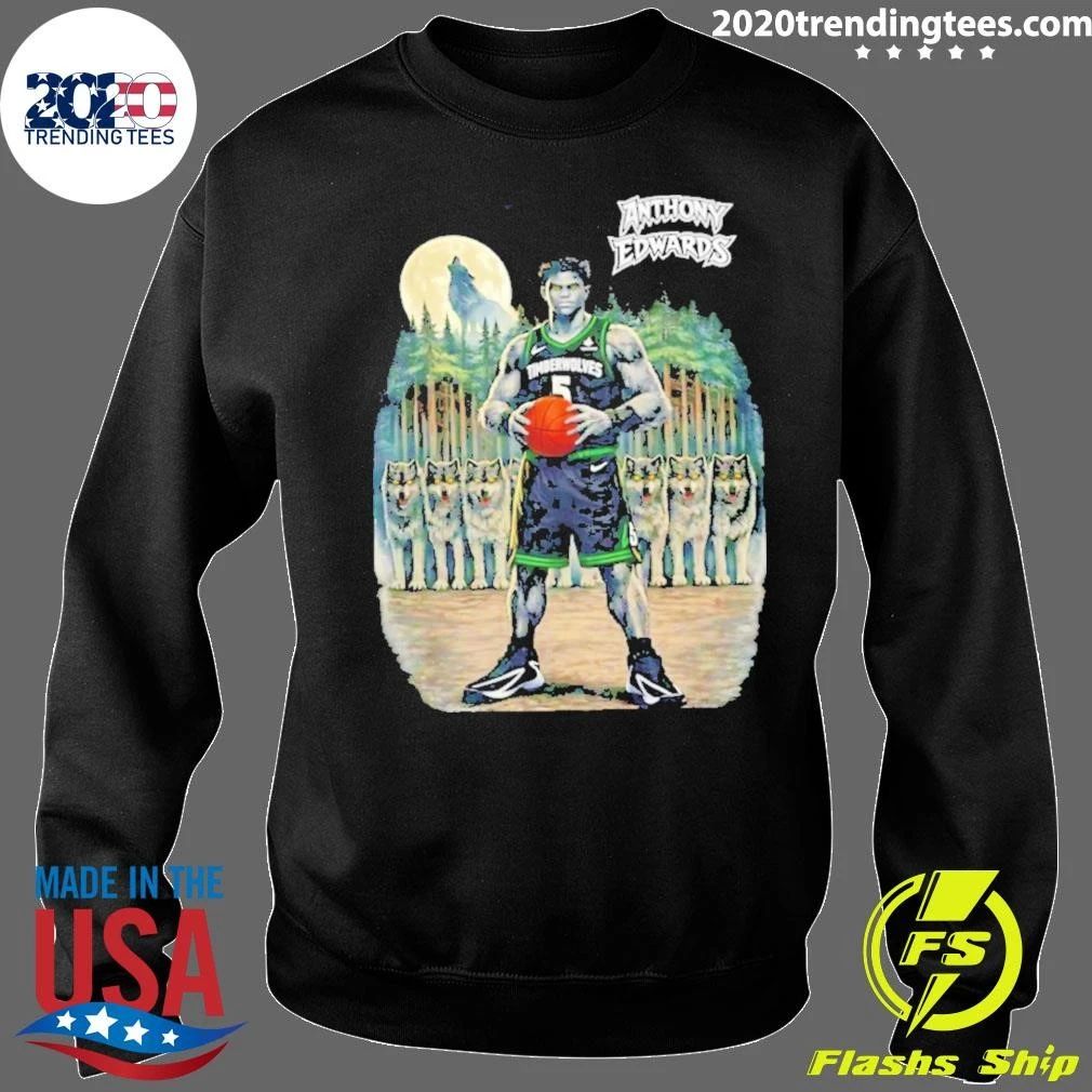Anthony Edwards Nba Timberwolves Basketball Graphic Shirt