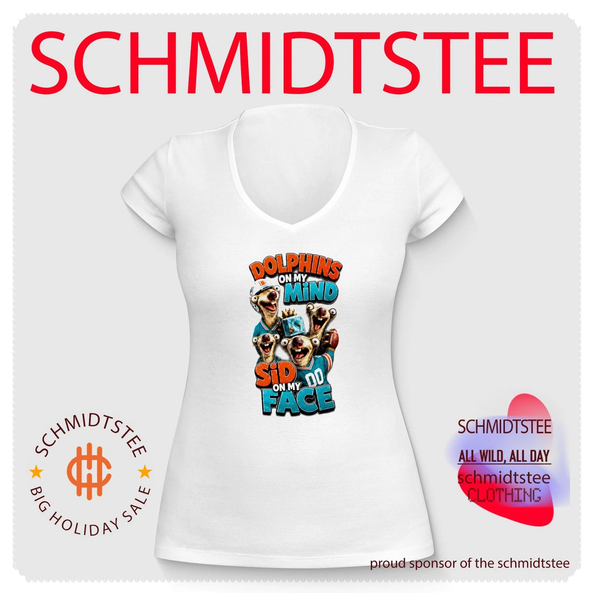 Miami Dolphins on my Mind Sid On My Face shirt