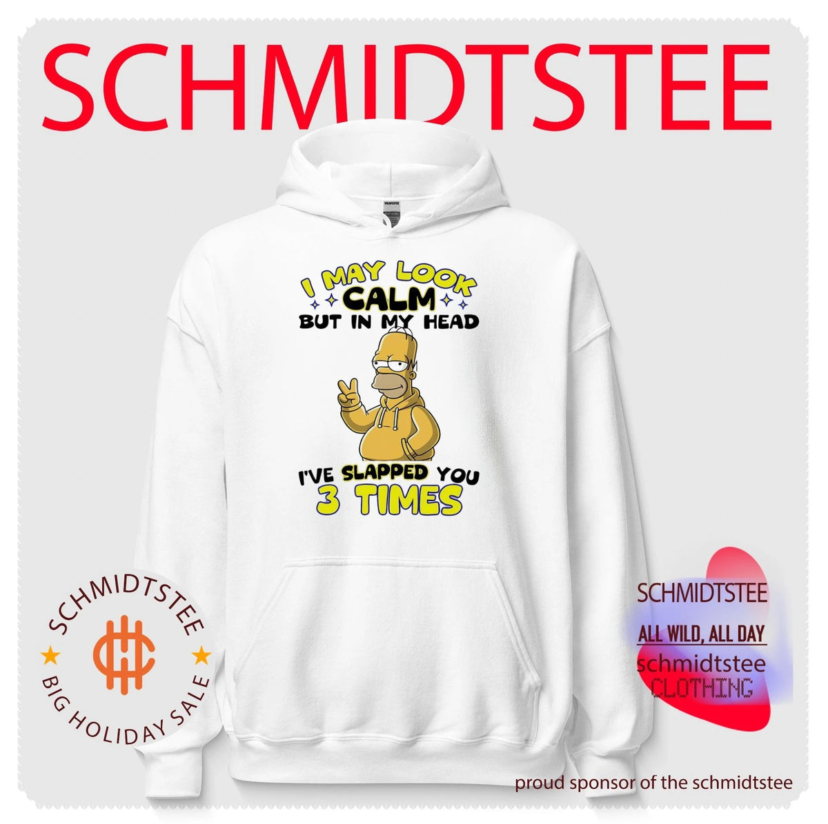 I may look calm but in my head I’ve slapped you 3 times Simpson shirt