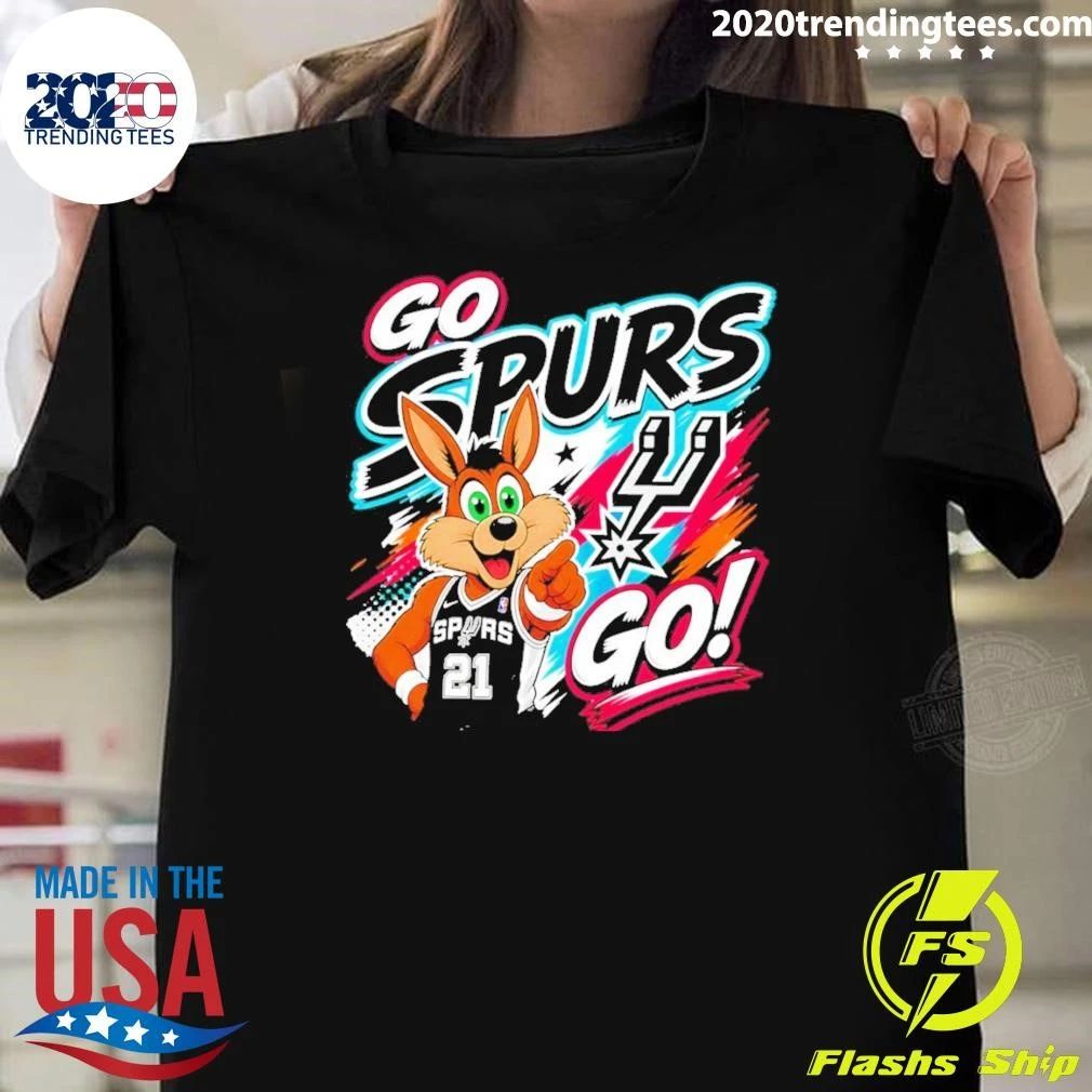 Go Spurs Go San Antonio Spurs Mascot Coyote Basketball 2026 Vintage Shirt