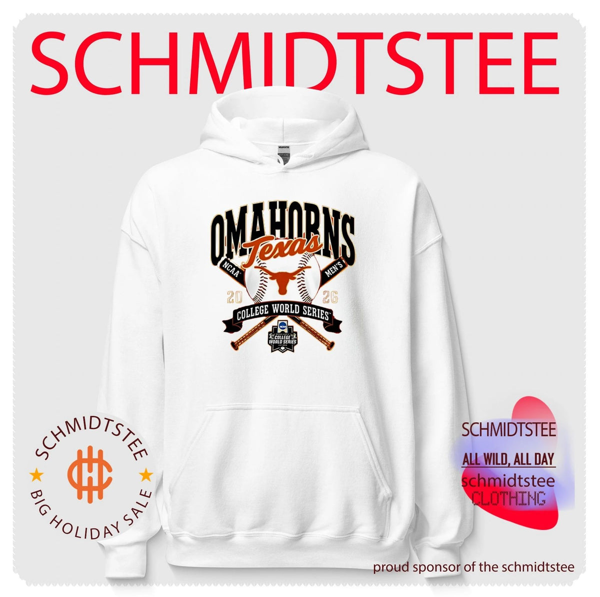 Texas Longhorns x Omaha Bound 2026 College World Series logo shirt