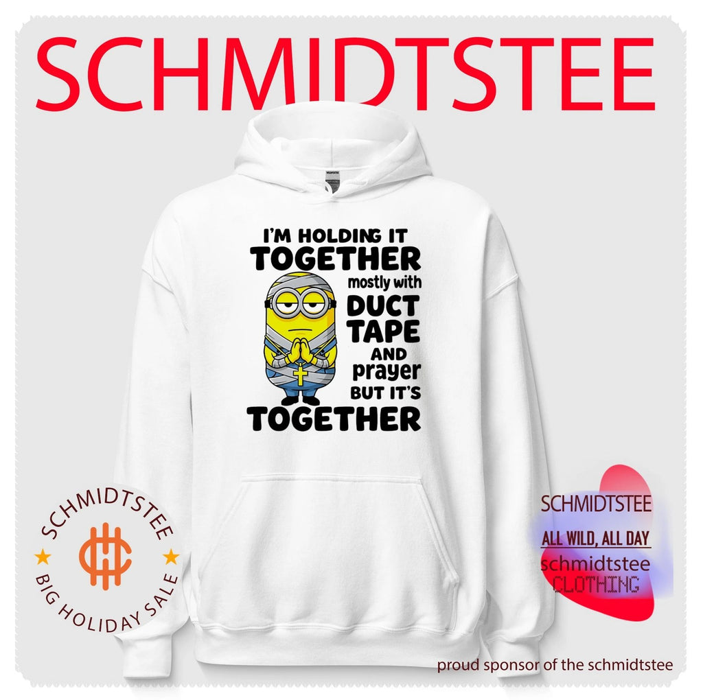 I’m holding it together mostly with duct tape and prayer but it’s together Minion shirt