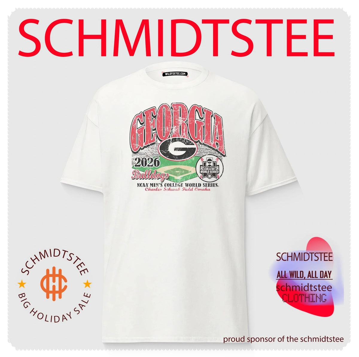 Georgia Bulldogs 2026 College World Series Bound stadium shirt
