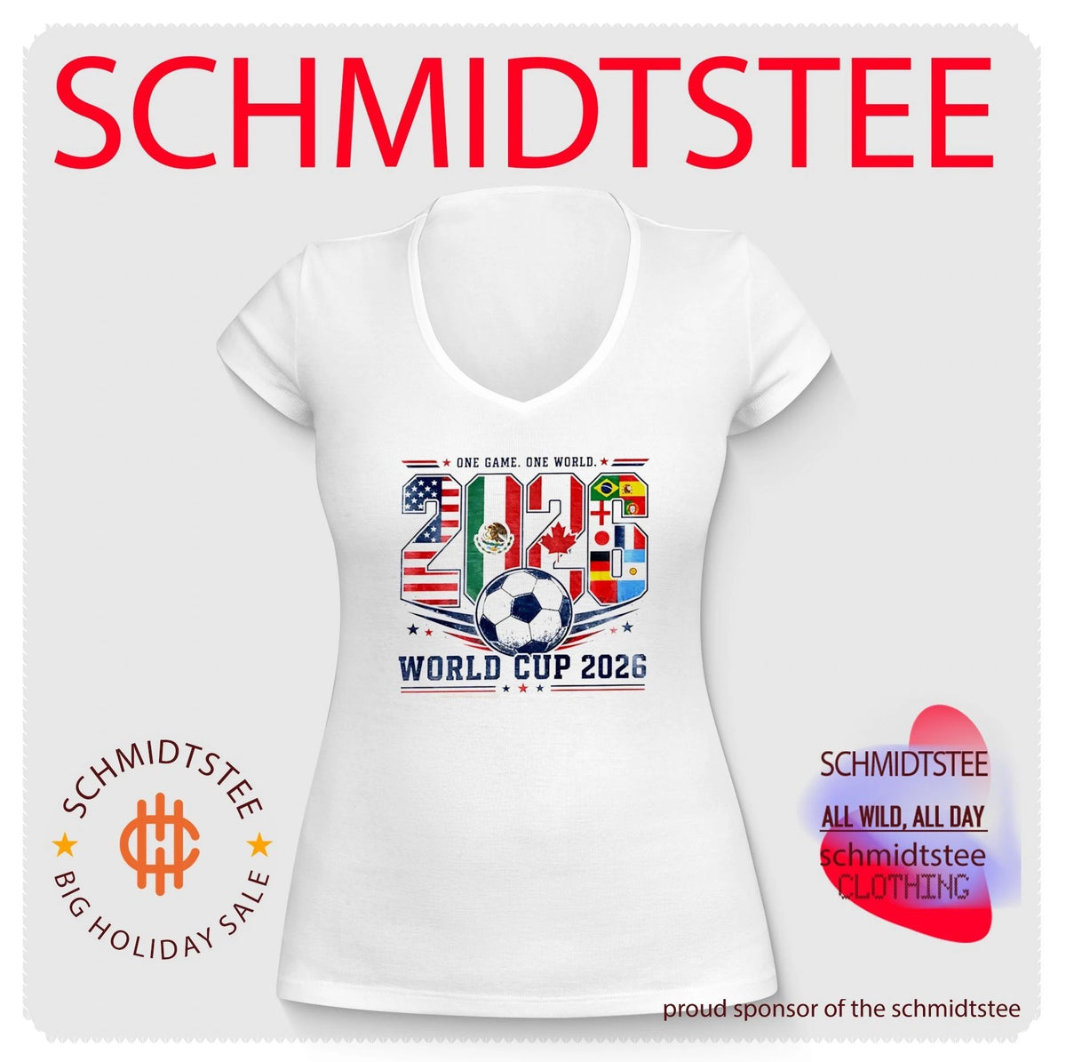 USA Mexico Canada Football World Cup 2026 One Game One World shirt
