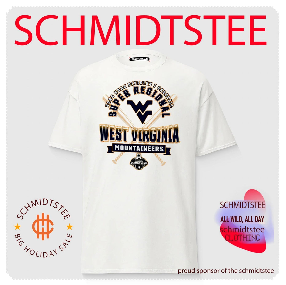 West Virginia Mountaineers 2026 NCAA Division I Baseball Super Regionals shirt