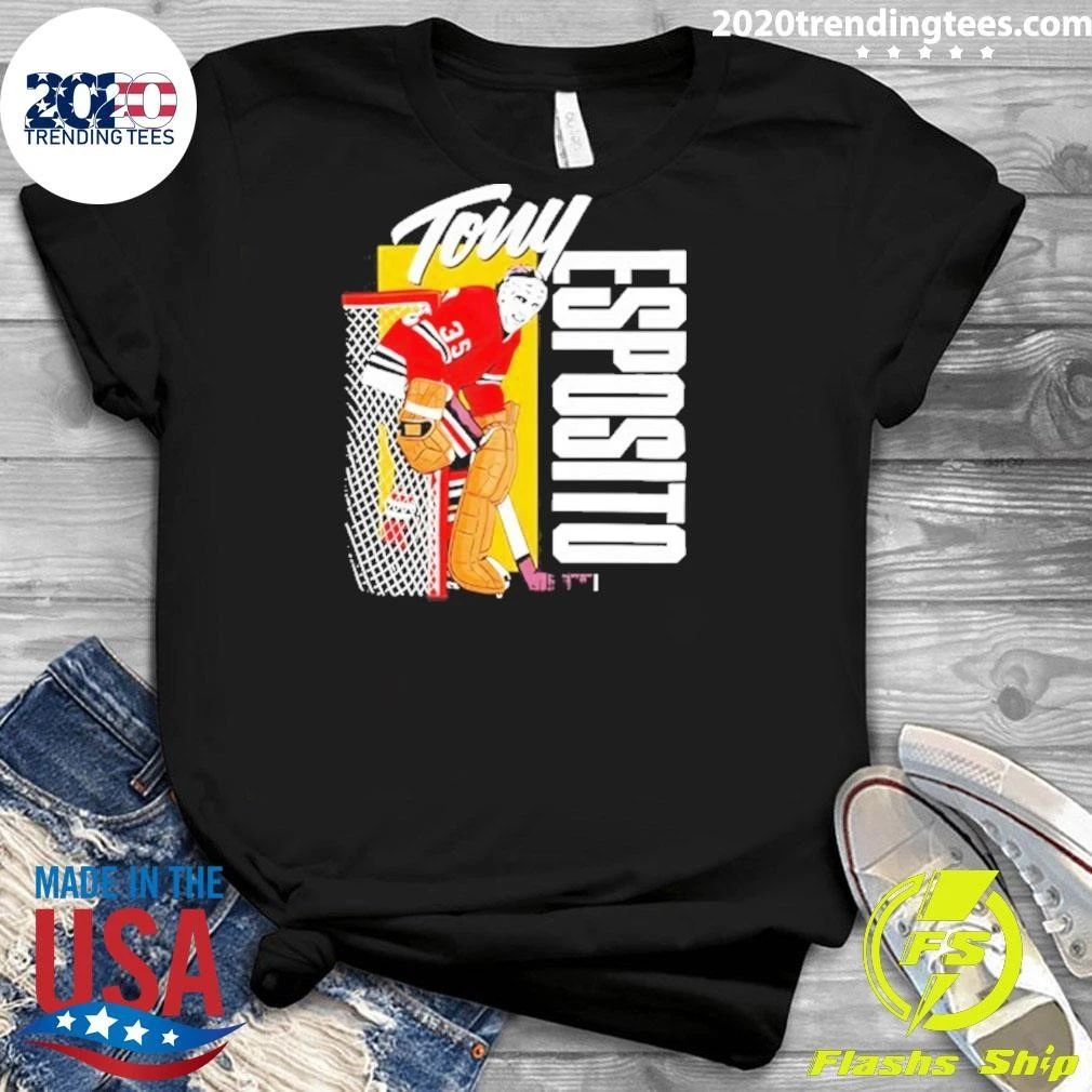 Tony Esposito Chicago Highlight Hockey Shirt
