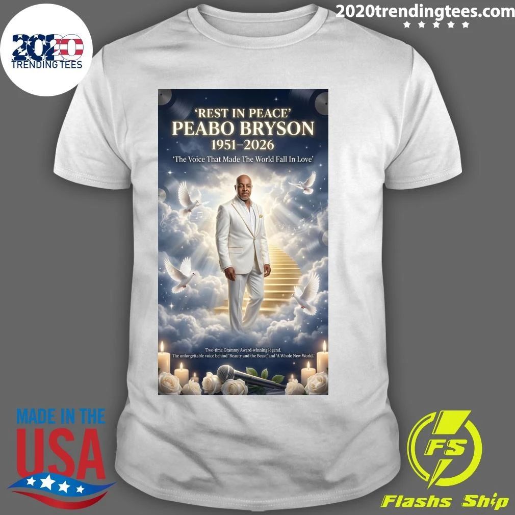 Rest In Peace Peabo Bryson 1951-2026 The Voice That Made The World Fall In Love Shirt